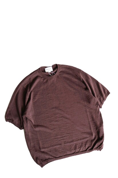 STILL BY HAND KN03262 コットンリネン半袖ニット 生地 編み目 ディテール 日本製
