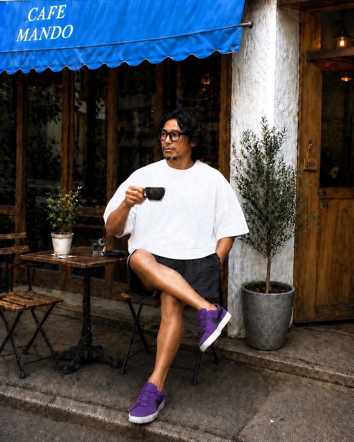 A VONTADE FATIGUE SHORTS VTD-0357-PT2 タイガーカモ ファティーグショーツ メンズ 東京カジュアル コットンリップストップ ショートパンツ 着用画像