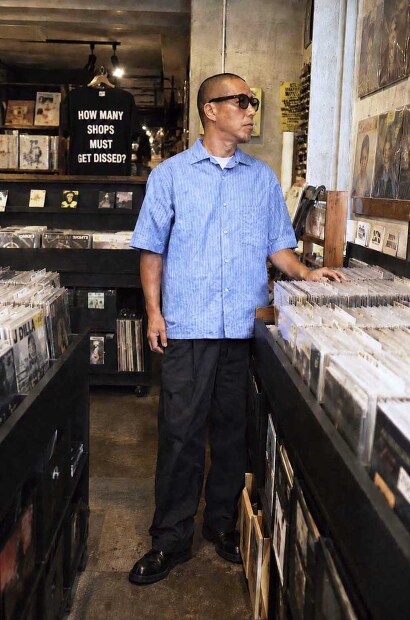 BRENA × LAMPA別注 Thomas Mason 80年代デッドストック生地使用 ストライプオープンカラー半袖シャツ Blaze Vintage Especially Made for Lampanの着用動画