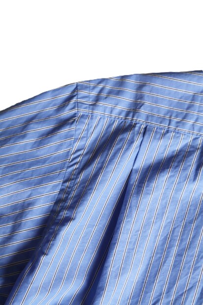 BRENA × LAMPA別注 Thomas Mason 80年代デッドストック生地使用 ストライプオープンカラー半袖シャツ Blaze Vintage Especially Made for Lampa