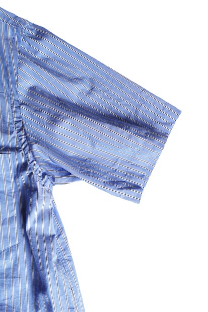 BRENA × LAMPA別注 Thomas Mason 80年代デッドストック生地使用 ストライプオープンカラー半袖シャツ Blaze Vintage Especially Made for Lampa