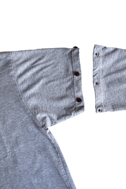 MODMNT DETACHABLE L/S TEE 着脱袖仕様 ハイゲージ天竺カットソー グレー 商品画像
