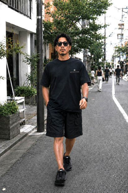 MOUT RECON TAILOR SUMMERWEIGHT MDU SHORTS ブラック 着用イメージ メンズショーツ