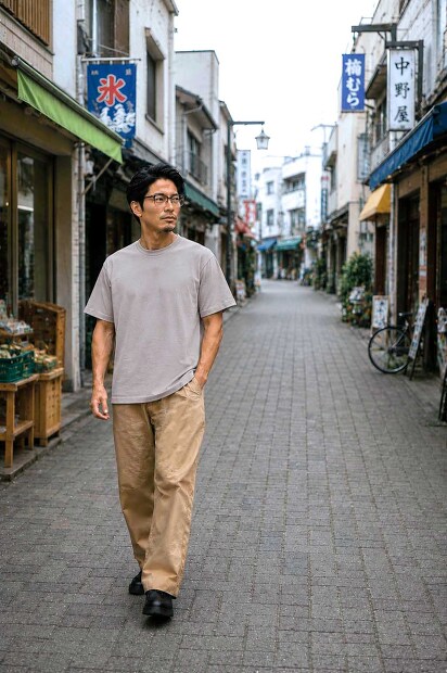 YONETOMI SILK KNIT TEE シルク100% サマーニット 日本製 メンズ通販