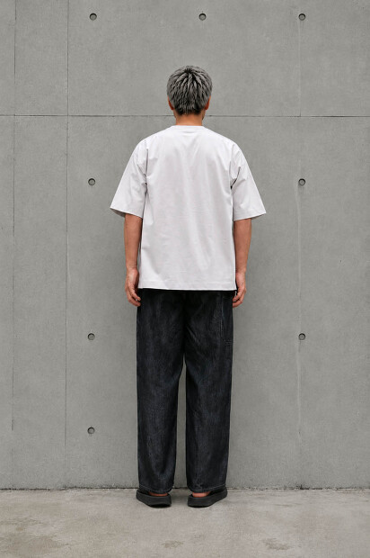 STILL BY HAND ラグランスリーブTシャツ CS06262 着用画像