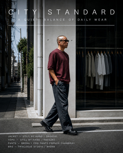 STILL BY HAND コットンリネン半袖ニット KN03262