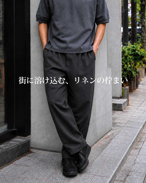 STILL BY HAND リネン2タックパンツ PT02262