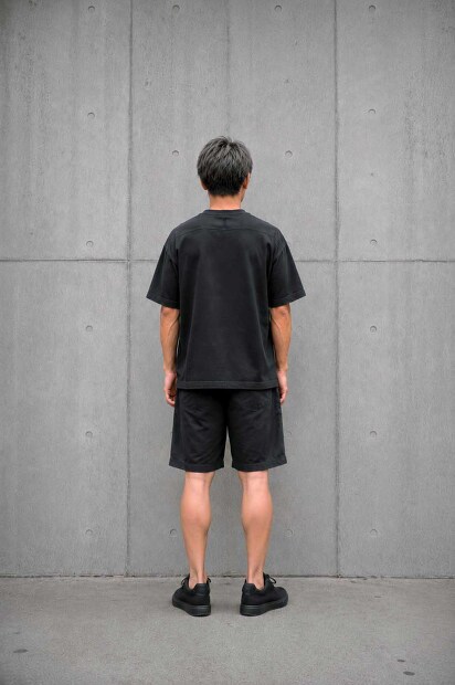 STILL BY HAND 軽量ナイロンショーツPT11262 着用画像
