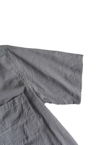 MANUAL ALPHABET C/SILK GINGHAM S/S OPEN COLLAR SHT  MA-S-839 商品画像