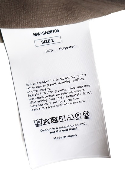MEANSWHILE BREATHABLE SIDE SLIT S/S SH MW-SH26105