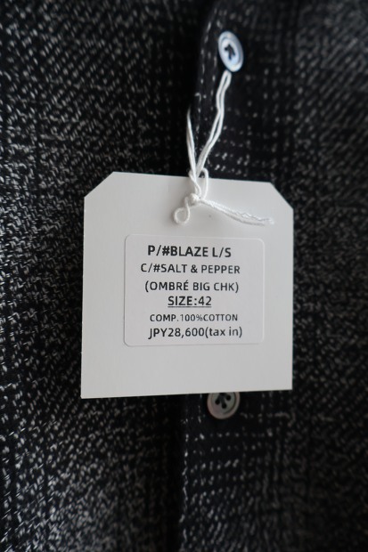 BRENA BLAZE L/S OMBRE CHECK SALT & PEPPER