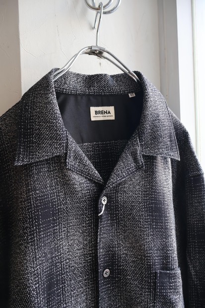 BRENA BLAZE L/S OMBRE CHECK SALT & PEPPER