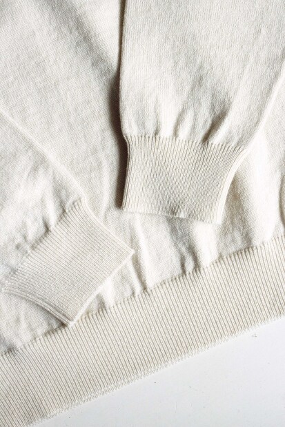 YONETOMI RIGID CASHMERE SWEATER CREW NECK PULLOVER