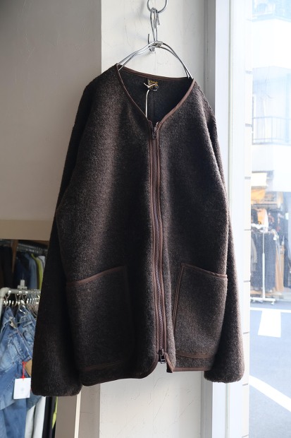 A VONTADE WOOL PILE ZIP CARDIGAN VTD-0652-CS