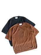 Still by hand コットンリネンニットティーシャツ KN01252