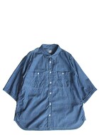 Ordinary fits Chambray Short Sleeve Work Shirts 207-IND